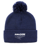 Navy Pom-pom Beanie