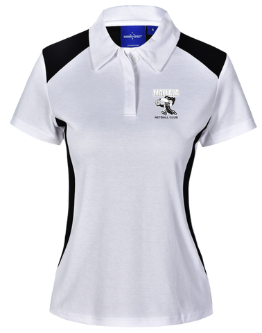 MNBC White contrast polo w/Name